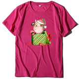 Christmas Gift Cow print T-shirt