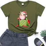 Christmas Gift Cow print T-shirt