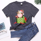 Christmas Gift Cow print T-shirt